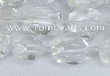 CNG7130 15.5 inches 6*10mm - 10*14mm faceted nuggets white crystal beads