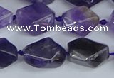 CNG7132 15.5 inches 6*10mm - 10*14mm faceted nuggets amethyst beads