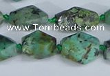 CNG7138 6*10mm - 10*14mm faceted nuggets African turquoise beads
