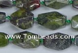 CNG7141 6*10mm - 10*14mm faceted nuggets dragon blood jasper beads