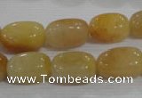 CNG717 15.5 inches 10*16mm nuggets yellow jade beads wholesale