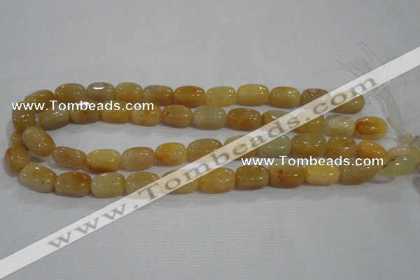 CNG717 15.5 inches 10*16mm nuggets yellow jade beads wholesale