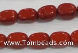 CNG721 15.5 inches 10*14mm nuggets red jasper beads wholesale