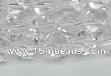 CNG7211 15.5 inches 8mm faceted nuggets white crystal beads