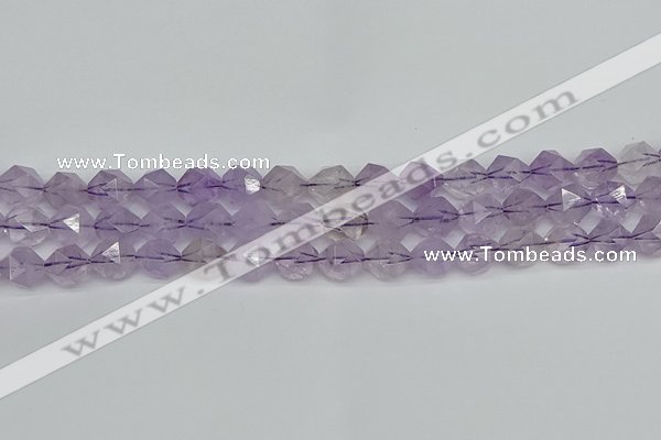 CNG7217 15.5 inches 10mm faceted nuggets amethyst beads wholesale