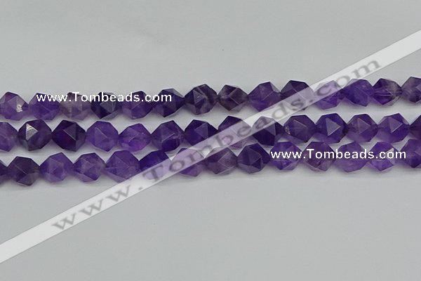 CNG7223 15.5 inches 12mm faceted nuggets amethyst gemstone beads