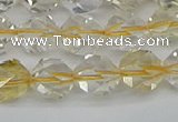 CNG7231 15.5 inches 8mm faceted nuggets citrine gemstone beads