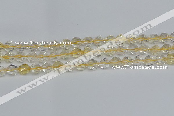 CNG7231 15.5 inches 8mm faceted nuggets citrine gemstone beads