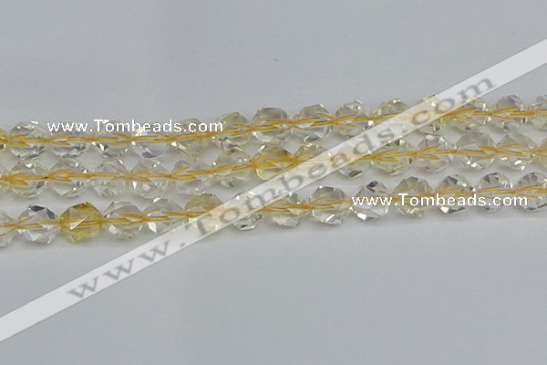 CNG7233 15.5 inches 12mm faceted nuggets citrine gemstone beads