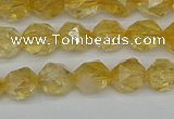 CNG7236 15.5 inches 8mm faceted nuggets citrine beads wholesale
