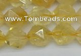 CNG7238 15.5 inches 12mm faceted nuggets citrine beads wholesale