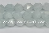 CNG7260 15.5 inches 6mm faceted nuggets aquamarine beads