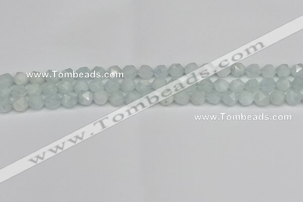 CNG7260 15.5 inches 6mm faceted nuggets aquamarine beads