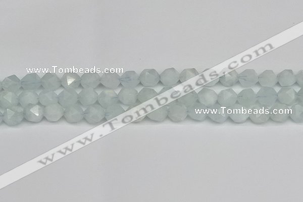 CNG7261 15.5 inches 8mm faceted nuggets aquamarine beads