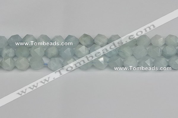 CNG7263 15.5 inches 12mm faceted nuggets aquamarine beads