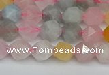 CNG7266 15.5 inches 8mm faceted nuggets morganite beads