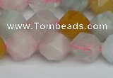 CNG7268 15.5 inches 12mm faceted nuggets morganite beads