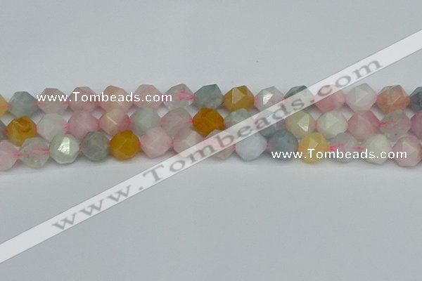 CNG7268 15.5 inches 12mm faceted nuggets morganite beads