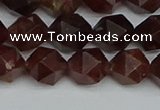 CNG7272 15.5 inches 10mm faceted nuggets orange garnet beads