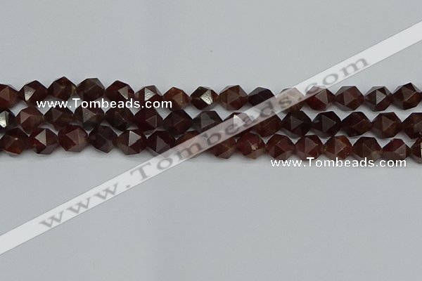 CNG7272 15.5 inches 10mm faceted nuggets orange garnet beads