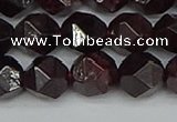 CNG7278 15.5 inches 12mm faceted nuggets red garnet beads