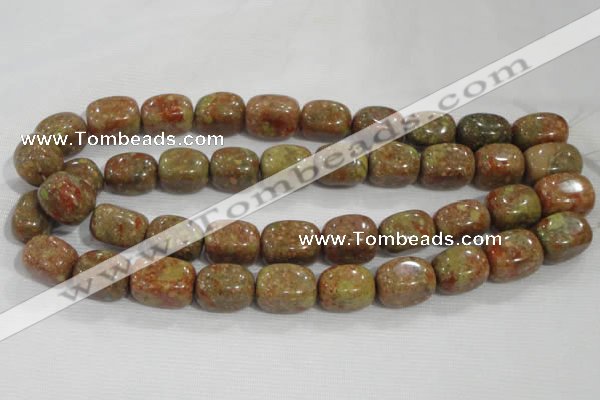 CNG728 15.5 inches 15*18mm nuggets New unakite beads wholesale