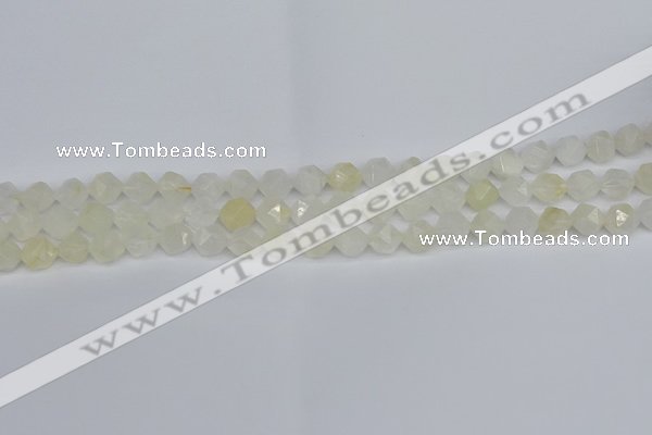 CNG7285 15.5 inches 6mm faceted nuggets white moonstone beads