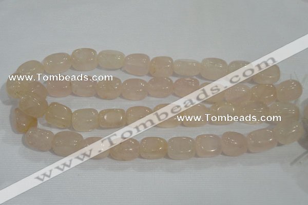 CNG729 15.5 inches 15*18mm nuggets rose quartz beads wholesale