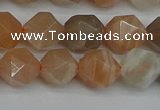 CNG7292 15.5 inches 10mm faceted nuggets moonstone beads