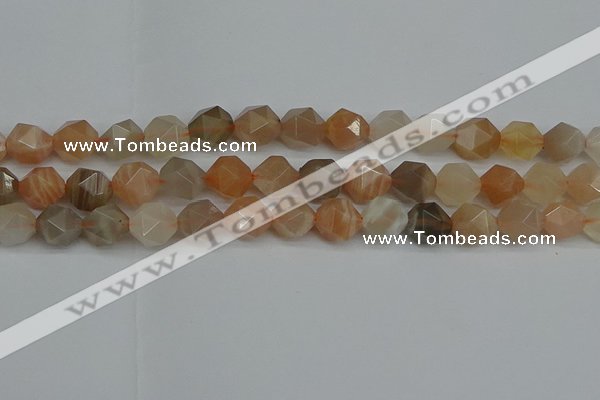 CNG7293 15.5 inches 12mm faceted nuggets moonstone beads