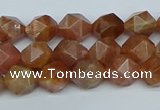 CNG7295 15.5 inches 6mm faceted nuggets sunstone beads