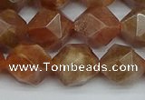 CNG7298 15.5 inches 12mm faceted nuggets sunstone beads