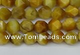 CNG7305 15.5 inches 6mm faceted nuggets golden tiger eye beads