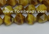 CNG7306 15.5 inches 8mm faceted nuggets golden tiger eye beads