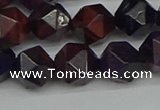 CNG7317 15.5 inches 10mm faceted nuggets purple tiger eye beads