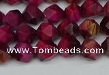 CNG7320 15.5 inches 6mm faceted nuggets red tiger eye beads