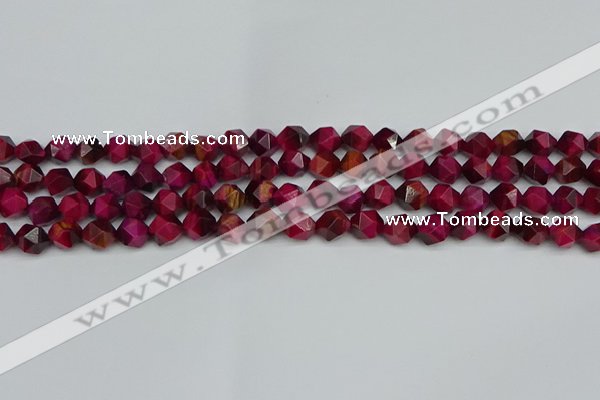 CNG7320 15.5 inches 6mm faceted nuggets red tiger eye beads