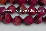 CNG7321 15.5 inches 8mm faceted nuggets red tiger eye beads