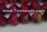 CNG7322 15.5 inches 10mm faceted nuggets red tiger eye beads