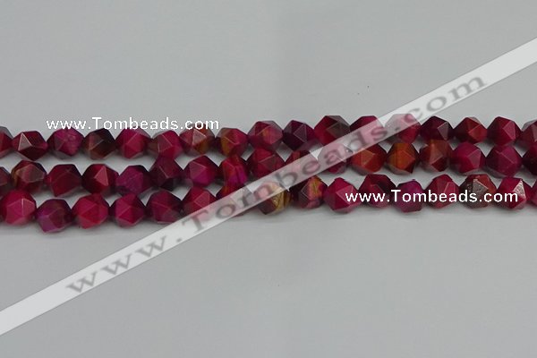 CNG7322 15.5 inches 10mm faceted nuggets red tiger eye beads