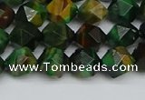 CNG7326 15.5 inches 8mm faceted nuggets green tiger eye beads