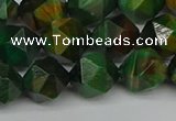 CNG7327 15.5 inches 10mm faceted nuggets green tiger eye beads