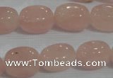 CNG734 15.5 inches 12*18mm nuggets rose quartz beads wholesale