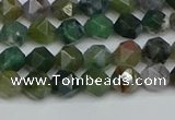 CNG7340 15.5 inches 6mm faceted nuggets Indian agate beads