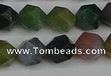 CNG7342 15.5 inches 10mm faceted nuggets Indian agate beads