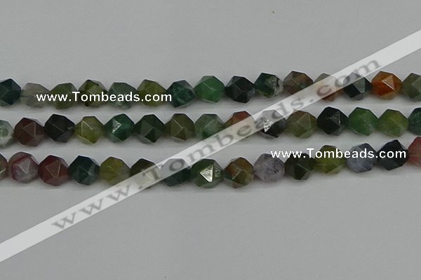 CNG7343 15.5 inches 12mm faceted nuggets Indian agate beads