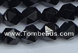 CNG7353 15.5 inches 12mm faceted nuggets Black agate beads