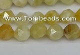 CNG7365 15.5 inches 6mm faceted nuggets yellow opal beads