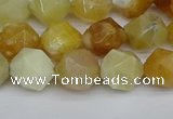 CNG7366 15.5 inches 8mm faceted nuggets yellow opal beads