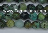 CNG7385 15.5 inches 6mm faceted nuggets African turquoise beads